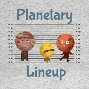 Planetary Lineup Planet Characters T-Shirt